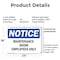 Signmission Maintenance Room Employees Only, 24 in W x Rectangle, Plastic OS-2PACK-NS-P-1824-L-14109 - alternate 2